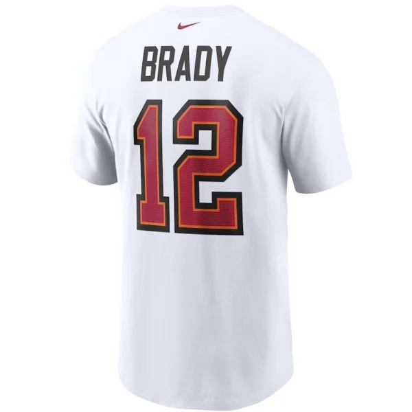 Tom brady tampa bay buccaneers nike name number t shirt White L