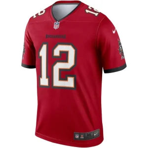 Tom brady tampa bay buccaneers nike team legend player performance top Red M