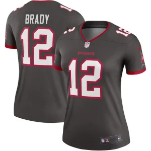 Tom brady tampa bay buccaneers nike womens alternate legend player performance top pewter Multi