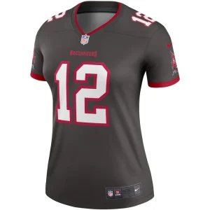 Tom brady tampa bay buccaneers nike womens alternate legend player performance top pewter Multi M
