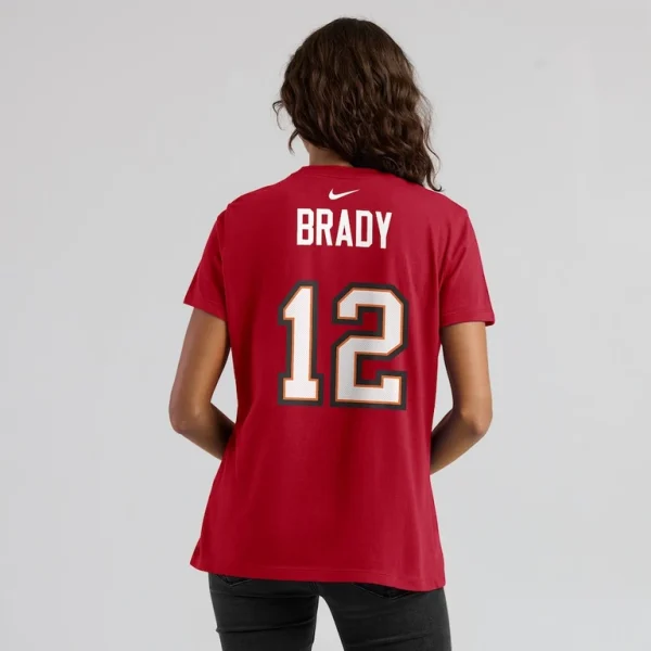 Tom brady tampa bay buccaneers nike womens name number t shirt Red 2XL