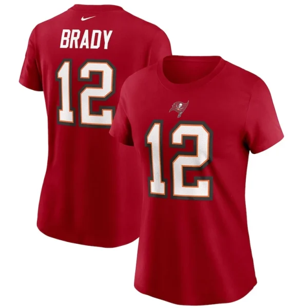 Tom brady tampa bay buccaneers nike womens name number t shirt Red