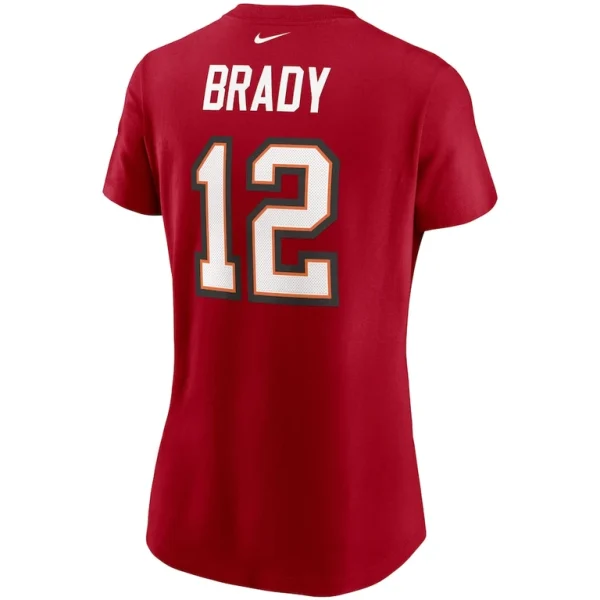 Tom brady tampa bay buccaneers nike womens name number t shirt Red L