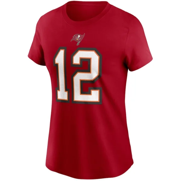 Tom brady tampa bay buccaneers nike womens name number t shirt Red M
