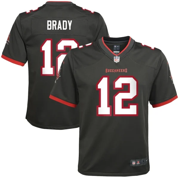 Tom brady tampa bay buccaneers nike youth alternate game jersey pewter Multi