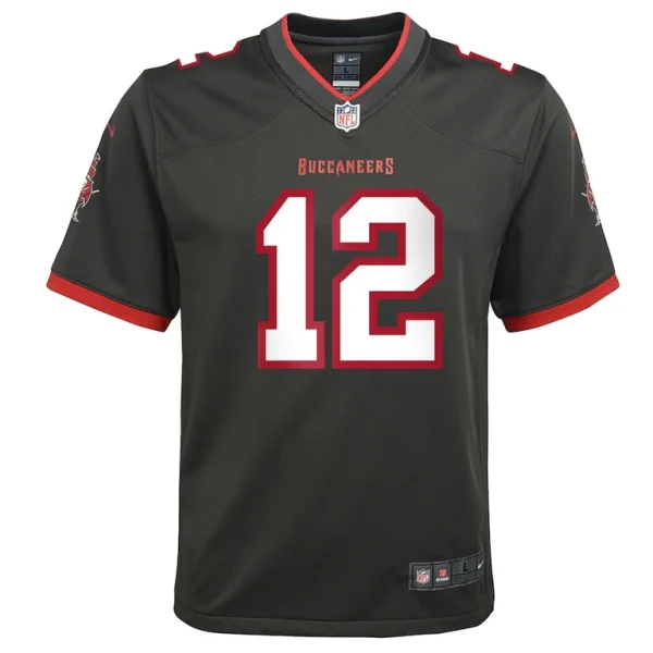 Tom brady tampa bay buccaneers nike youth alternate game jersey pewter Multi Yth M