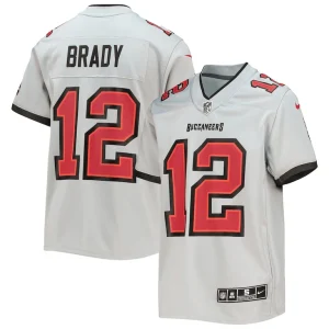 Tom brady tampa bay buccaneers nike youth inverted team game jersey Gray