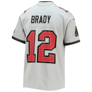 Tom brady tampa bay buccaneers nike youth inverted team game jersey Gray Yth L