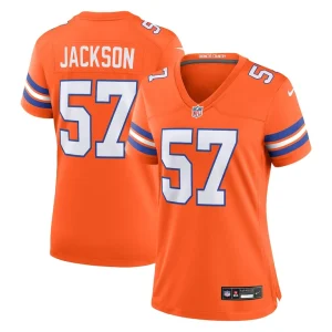 Tom jackson denver broncos nike womens mile high collection 1977 throwback retired player game jersey Orange