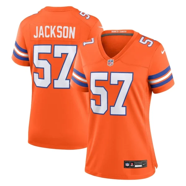 Tom jackson denver broncos nike womens mile high collection 1977 throwback retired player game jersey Orange