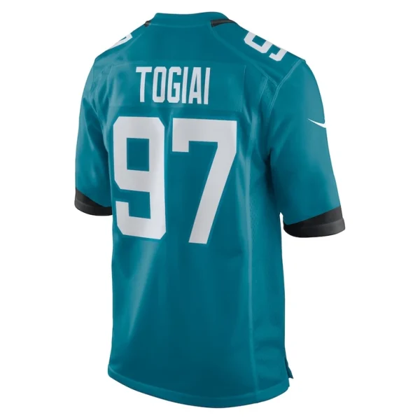 Tommy togiai jacksonville jaguars nike team game jersey Teal L