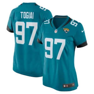 Tommy togiai jacksonville jaguars nike womens team game jersey Teal