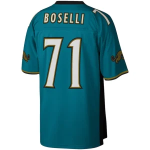 Tony boselli jacksonville jaguars mitchell ness legacy replica jersey Teal L
