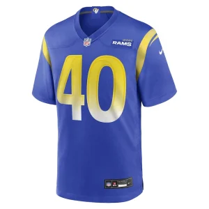 Tony fields los angeles rams nike team game jersey Royal M