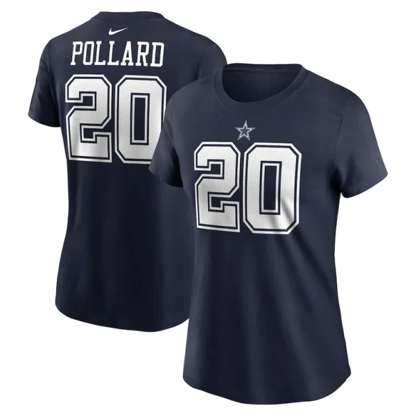 Tony pollard dallas cowboys nike womens player name number t shirt Navy