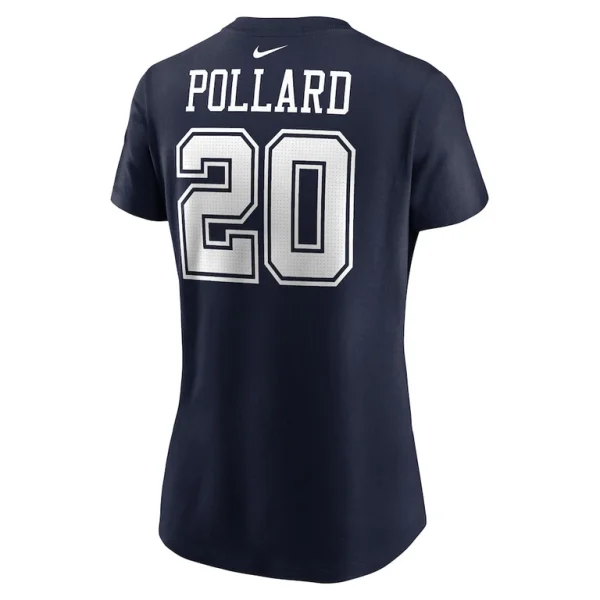 Tony pollard dallas cowboys nike womens player name number t shirt Navy L