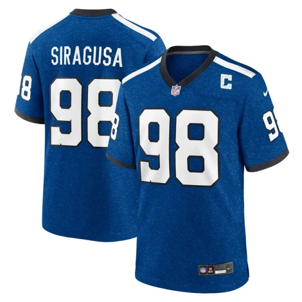Tony siragusa indianapolis colts nike indiana nights alternate game jersey Royal