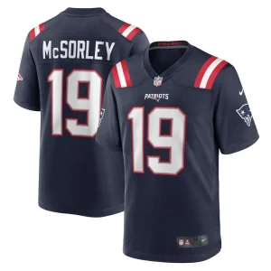 Trace mcsorley new england patriots nike game player jersey Navy
