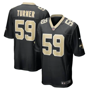 Trai turner new orleans saints nike team game jersey Black