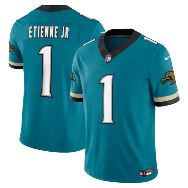 Travis etienne jacksonville jaguars nike prowler throwback vapor f.u.s.e. limited jersey Teal