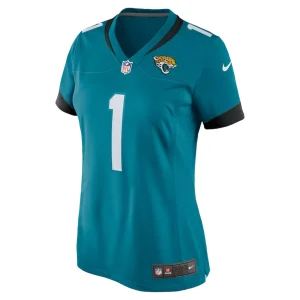 Travis etienne jacksonville jaguars nike womens game jersey Teal M
