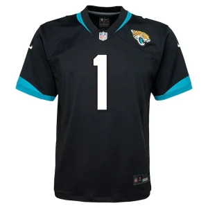 Travis etienne jacksonville jaguars nike youth alternate player game jersey Black Yth M