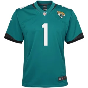 Travis etienne jacksonville jaguars nike youth game jersey Teal Yth M