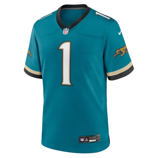 Travis etienne jr jacksonville jaguars nike prowler throwback player game jersey Teal M