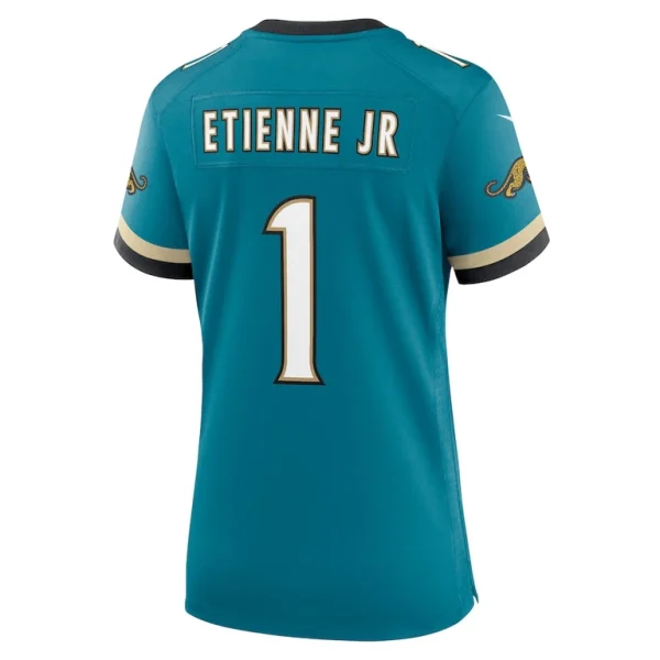 Travis etienne jr jacksonville jaguars nike womens prowler throwback game jersey Teal L