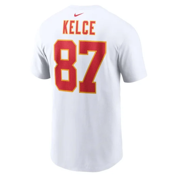 Travis kelce kansas city chiefs nike player name number t shirt White L