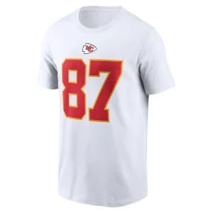 Travis kelce kansas city chiefs nike player name number t shirt White M