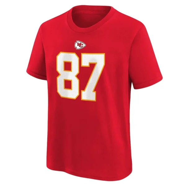 Travis kelce kansas city chiefs nike preschool player name number t shirt Red 56