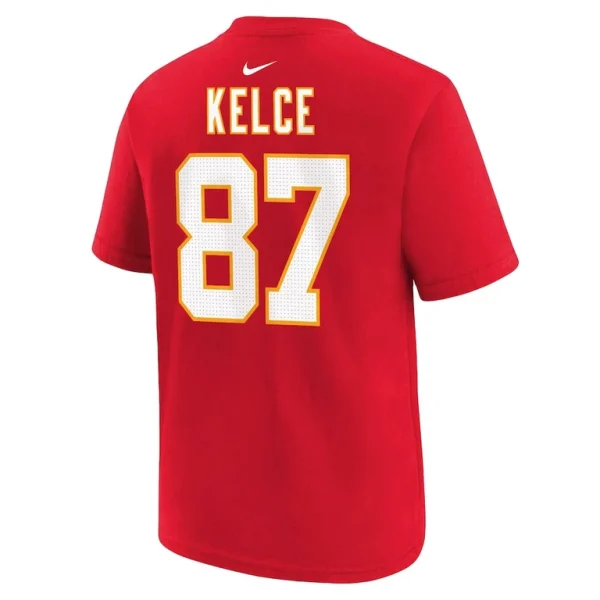 Travis kelce kansas city chiefs nike preschool player name number t shirt Red 7