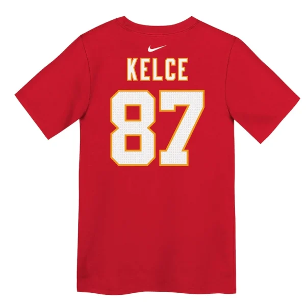 Travis kelce kansas city chiefs nike preschool super bowl lix player name number t shirt Red 7