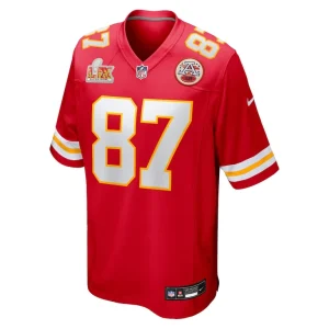 Travis kelce kansas city chiefs nike super bowl lix game jersey Red M