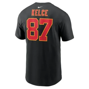 Travis kelce kansas city chiefs nike super bowl lix name number t shirt Black L