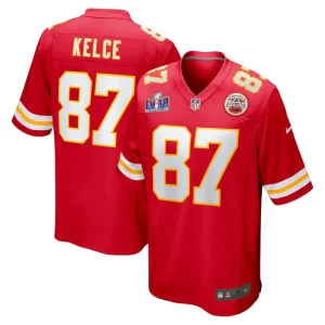Travis kelce kansas city chiefs nike super bowl lviii game jersey Red