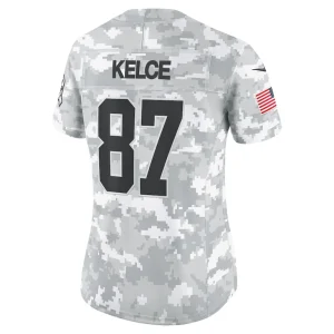 Travis kelce kansas city chiefs nike womens 2024 salute to service limited jersey Arctic camo L