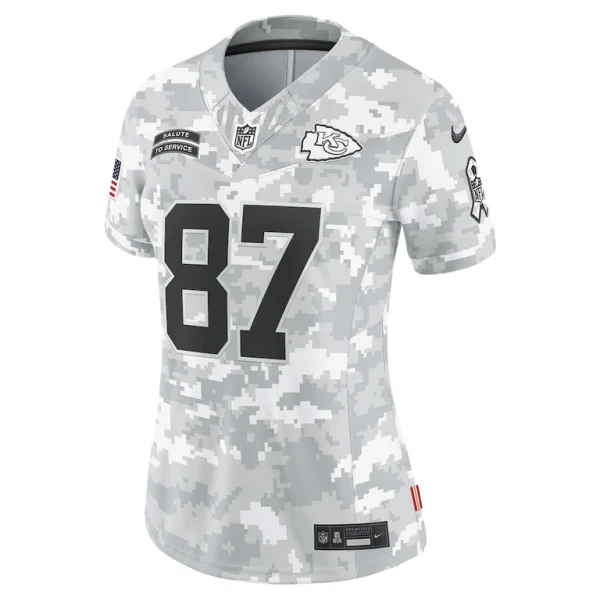 Travis kelce kansas city chiefs nike womens 2024 salute to service limited jersey Arctic camo M