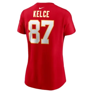 Travis kelce kansas city chiefs nike womens player name number t shirt Red L