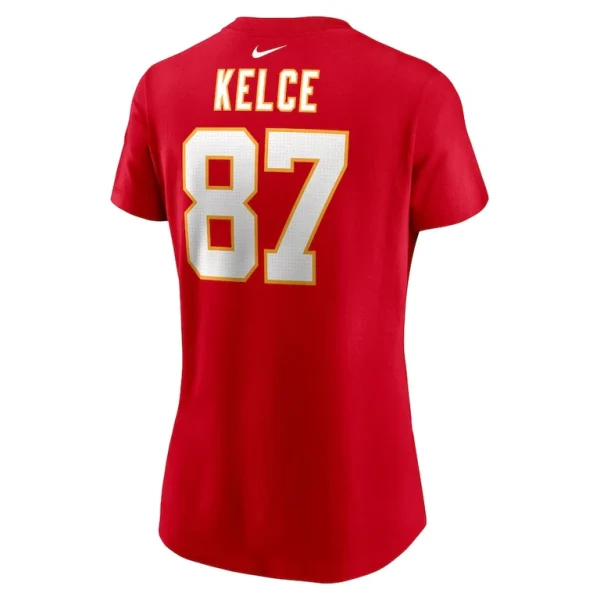 Travis kelce kansas city chiefs nike womens player name number t shirt Red L