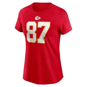 Travis kelce kansas city chiefs nike womens player name number t shirt Red M