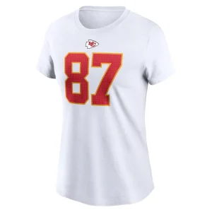 Travis kelce kansas city chiefs nike womens player name number t shirt White M