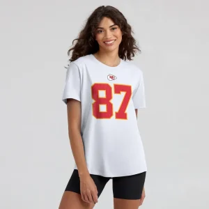 Travis kelce kansas city chiefs nike womens player name number t shirt White XL
