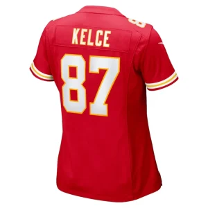 Travis kelce kansas city chiefs nike womens super bowl lix game jersey Red L