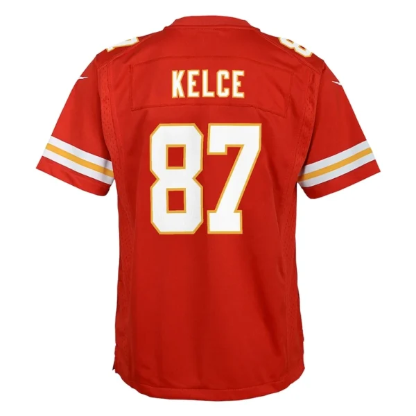 Travis kelce kansas city chiefs nike youth super bowl lix game player jersey Red Yth L