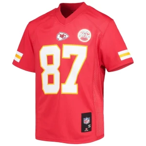 Travis kelce kansas city chiefs youth replica player jersey Red Yth M