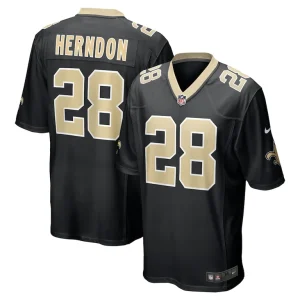 Tre herndon new orleans saints nike game jersey Black