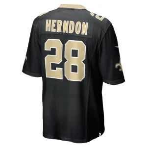 Tre herndon new orleans saints nike game jersey Black L