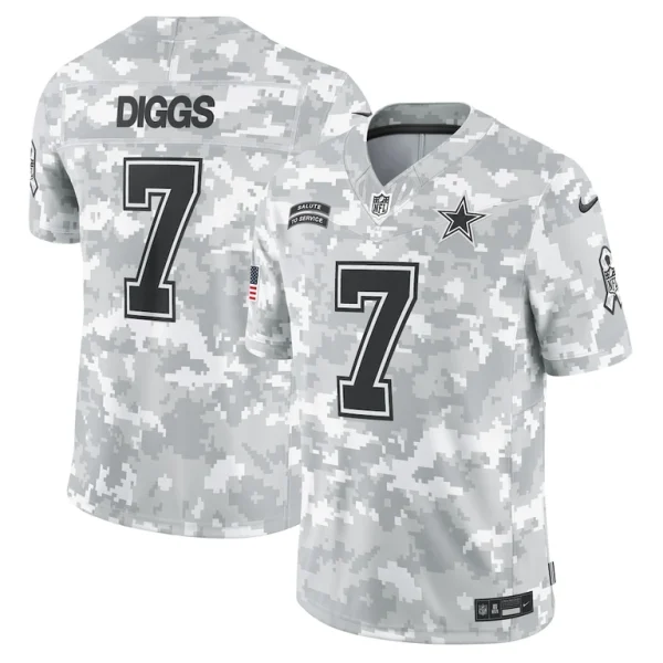 Trevon diggs dallas cowboys nike 2024 salute to service limited jersey Arctic camo
